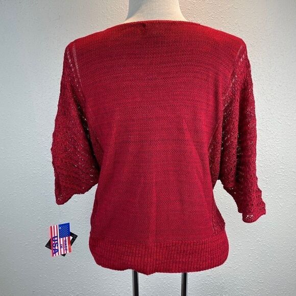NWT JW Style Red Sweater Top Size S - Picture 5 of 8